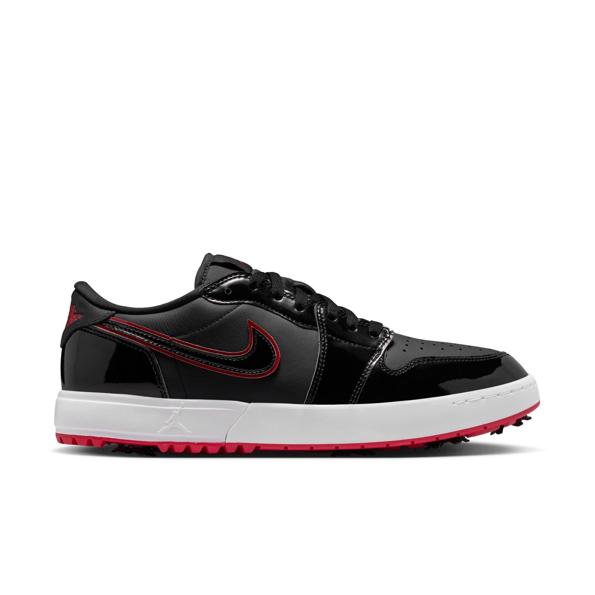 Air Jordan 1 Low G Spiked Golf Shoe - Black/Red | NIKE | Golf